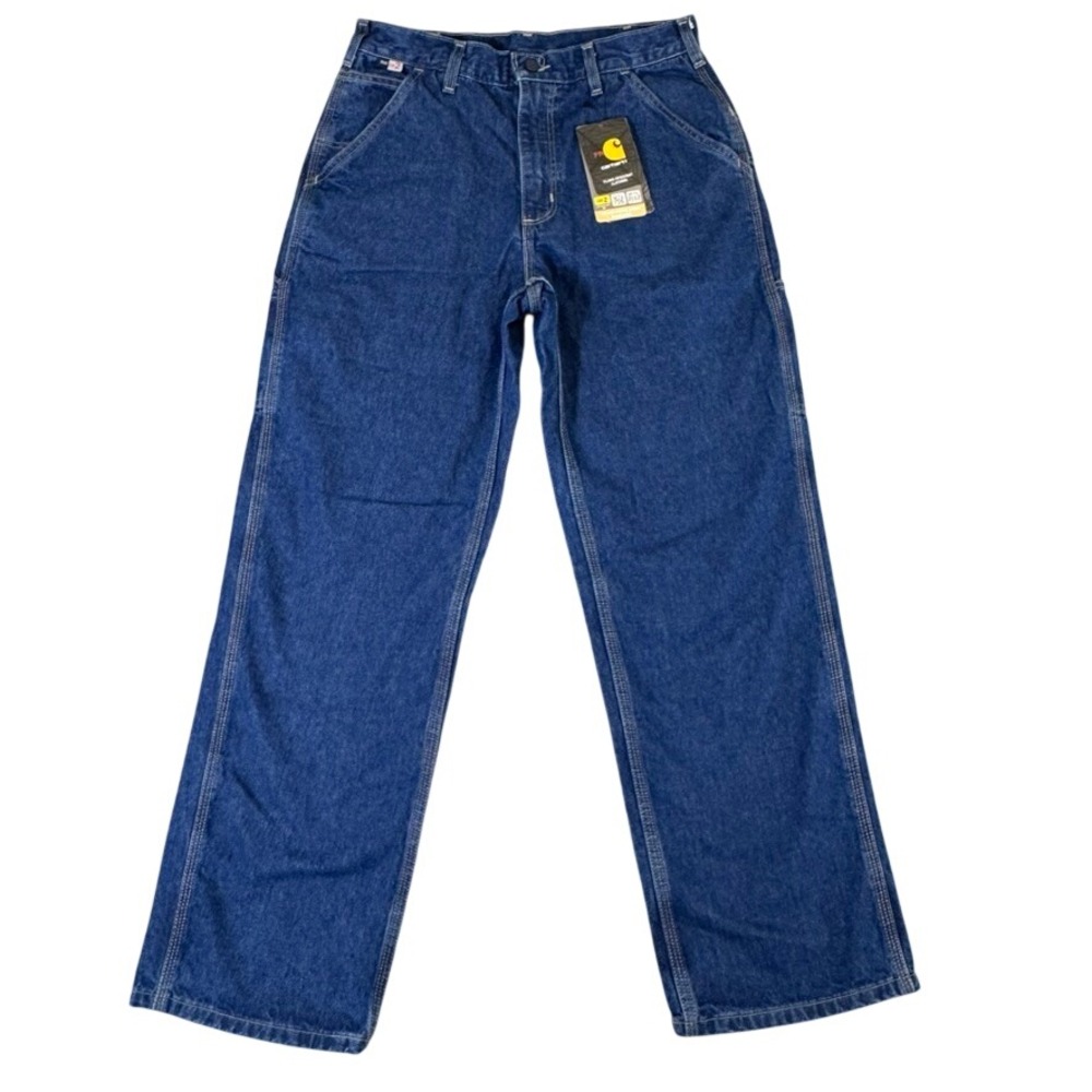 NWT Carhartt FR Signature Denim Dungaree Flame Resistant Jeans FRB13 32x32 CAT 2